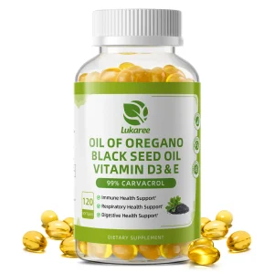 Oregano Oil Capsules with Black Seed Oil,Garlic Oil.
