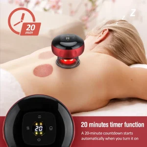 Electric Cupping Massager with Red Light Heating.