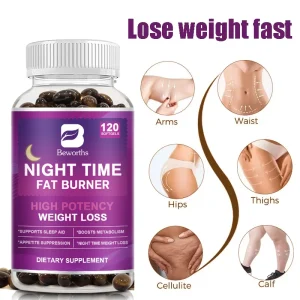 BEWORTHS 120pcs Night Time Fat Burnner Capsule