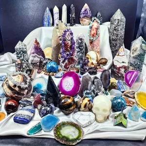 Unique crystals! 4lb-6lb Crystal Gift Box-Mixed Raw Stone.