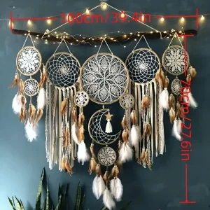 5-piece large Dream Catcher, Moon Dream Chaser.